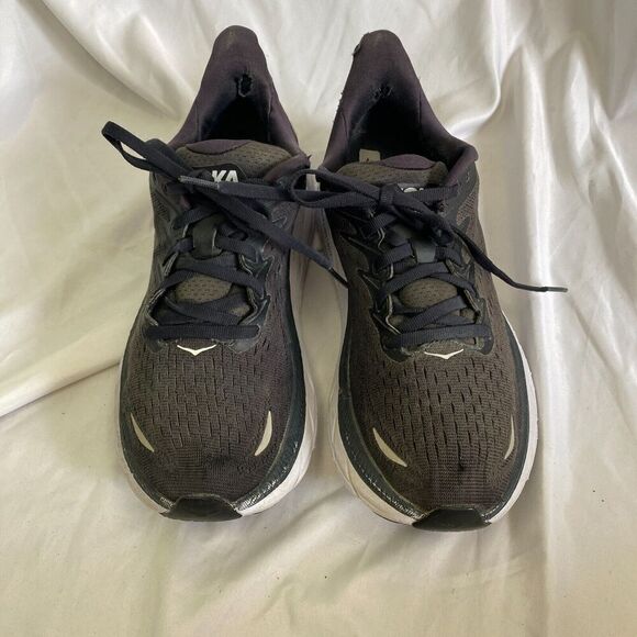 Hoka One One Clifton 8 Black BWHT 1119394 Women’s Size 7 B Running Shoes - Picture 2 of 12